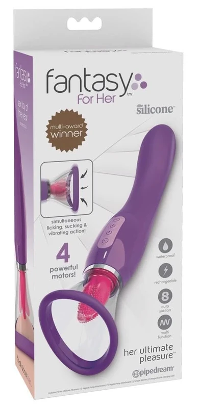 Fantasy For Her her Ultimate Pleasure Vagina Teat with Tongue lila One Size