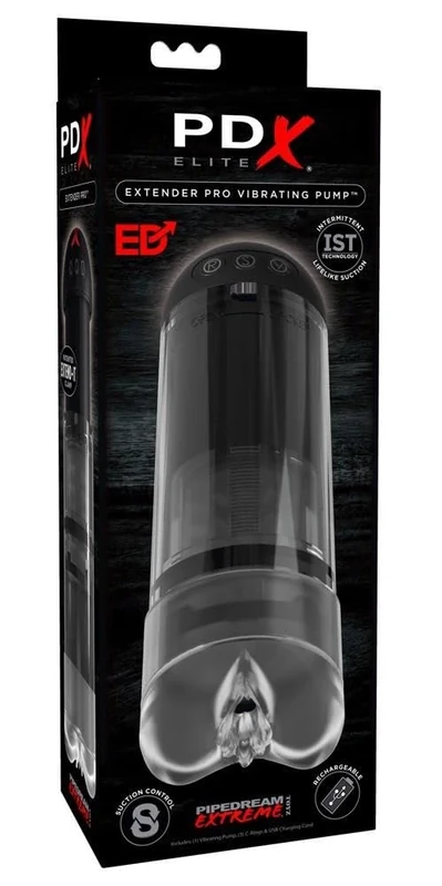 PDX Elite Extender Pro Penis Pump Transparent One Size