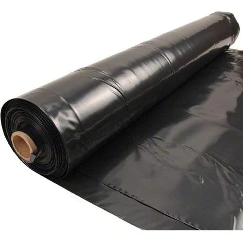 Rocky Mountain Goods 4 Mil Black Plastic Sheeting - Roll of Heavy Duty Thick Plastic for Gardening, Weeds, Yard, Landscaping, Barrier, Under House - Multi Use Polyethylene (6 FT X 100 FT)