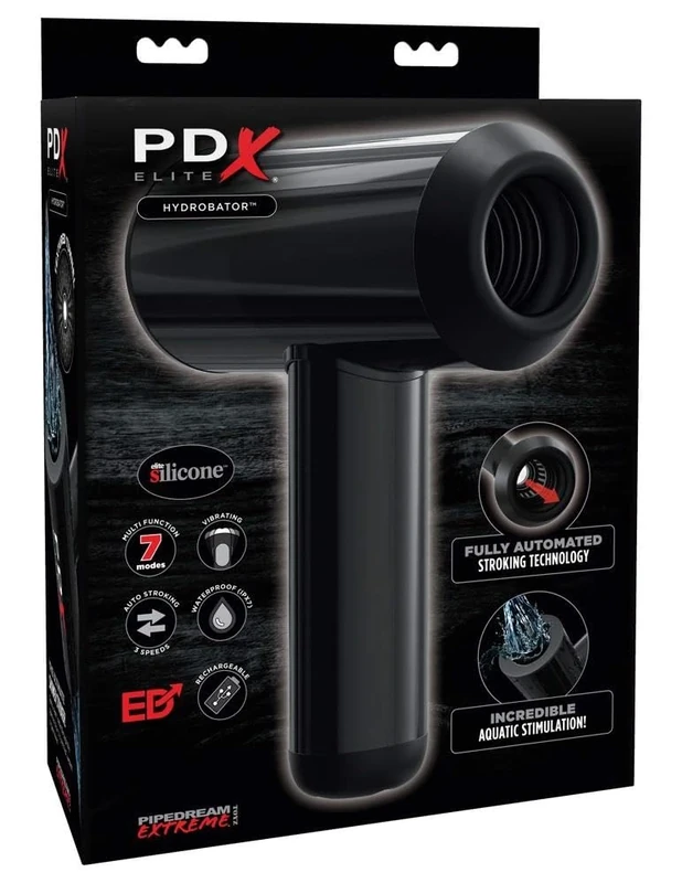PDX Elite Hydrobator Vibrating Masturbator Schwarz One Size