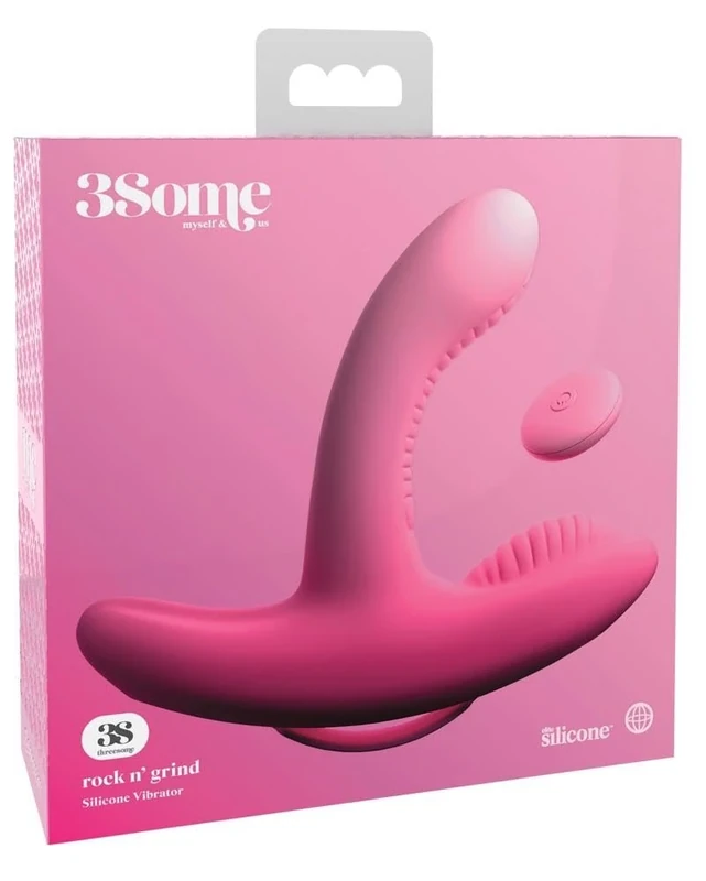 Threesome Rock n’ Grind Vibrator Pink One Size