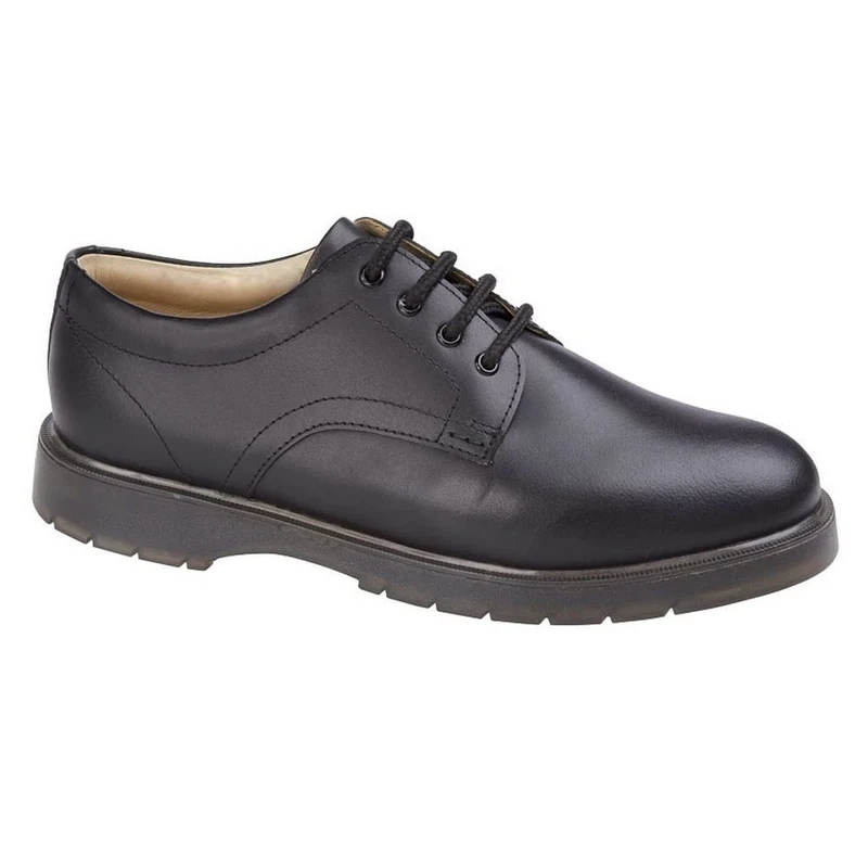 Grafters M181A Mens Black Leather Work and Uniform Shoes - Image 1