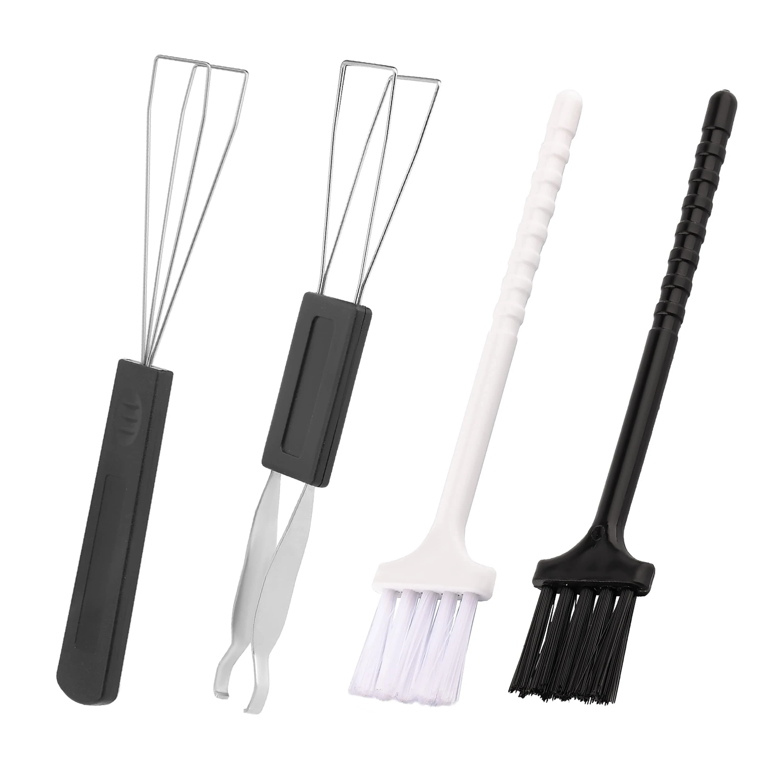 4 Pack Stainless Steel Keycap Puller and Brush Cleaning Tool Set - Keycaps Remover and Brush Cleaner for Mechanical Keyboards