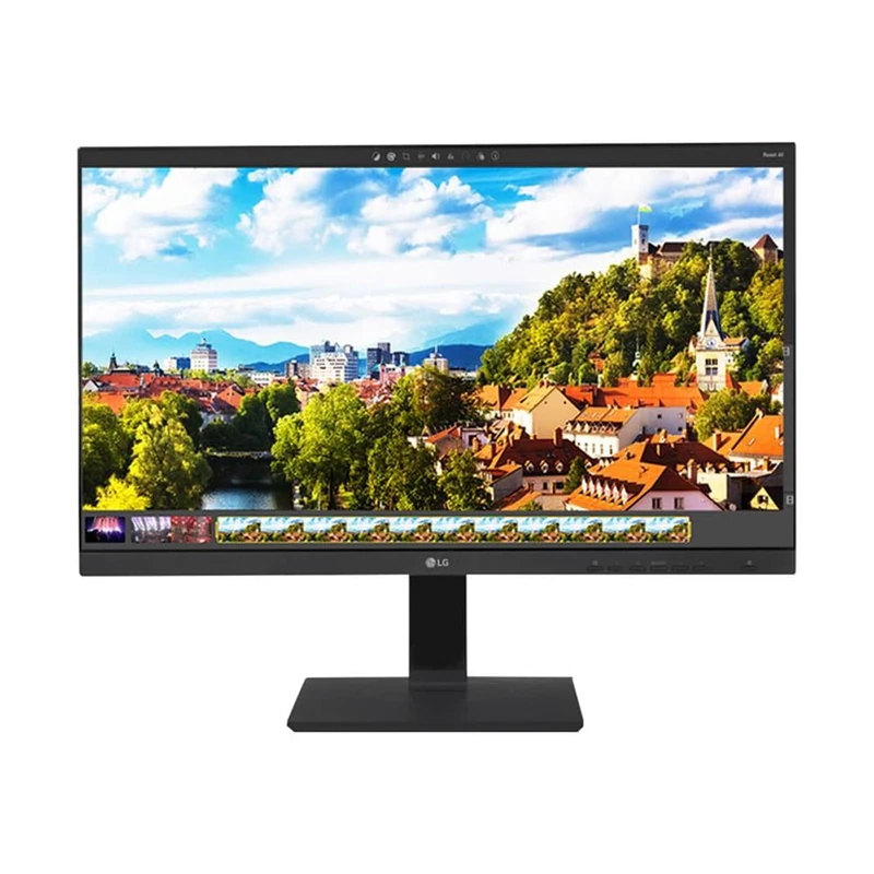 LG 24BK55YP-I 24" Pro PC Monitor - IPS Panel FHD (1920x1080), 5ms 75Hz, NTSC 72%, Tilt, Left/Right Orientation, Height Adjustable, Portrait Mode, Built-in Speakers