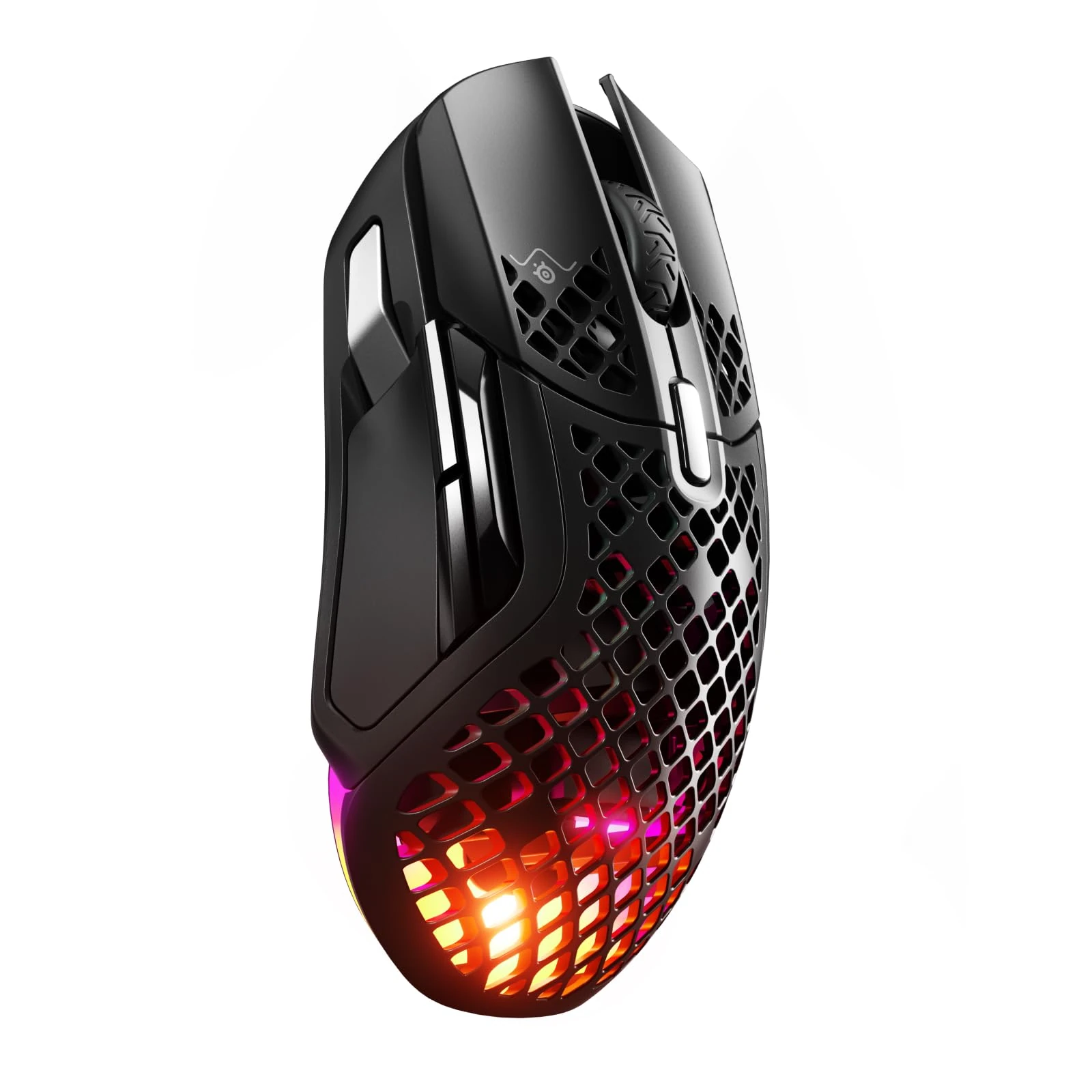 SteelSeries Aerox 5 Wireless - Holey RGB Gaming Mouse - Ultra-lightweight Water Resistant Design - 9 Buttons - Lag-free 2.4GHz / Bluetooth Wireless - 18K DPI TrueMove Air Optical Sensor
