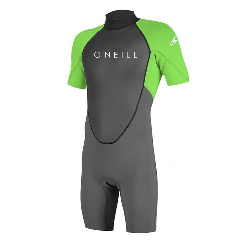 O'Neill Wetsuits Men's Reactor-2 2mm Back Zip S/S Spring Wetsuit, Graph/Dayglo, 3XL UK