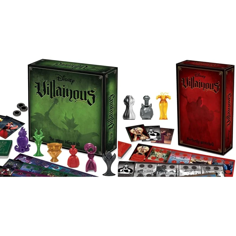 Ravensburger Disney Villainous Worst Takes It All - Family Board Games for Adults & Kids Age 10+ & Disney Villainous Perfectly Wretched - Strategy Board Game for Kids & Adults Age 10 Years Up