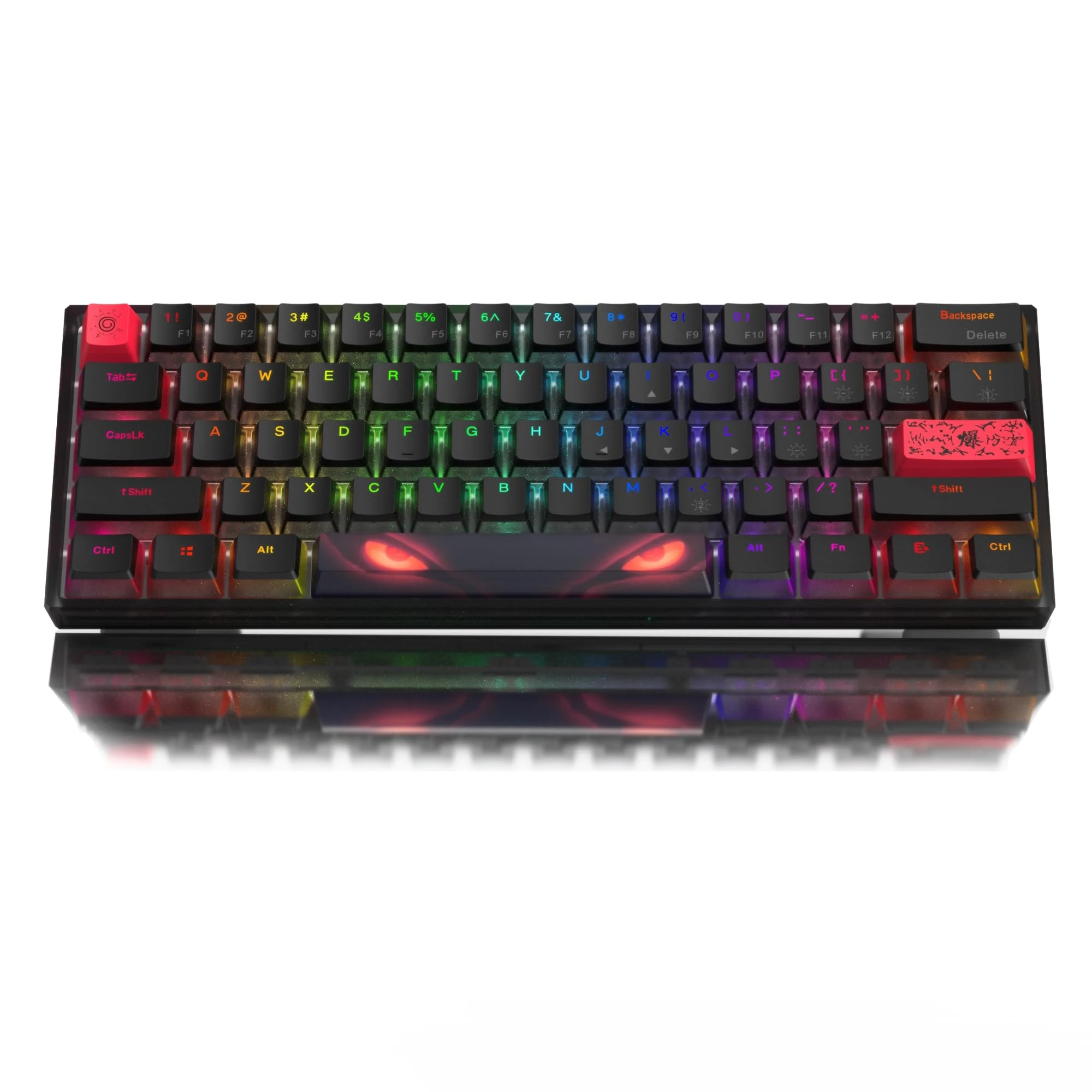 Womier 60% Mechanical RGB Wired Gaming Keyboard, Hot-Swappable, Linear Red Switch, PC/MAC, Black