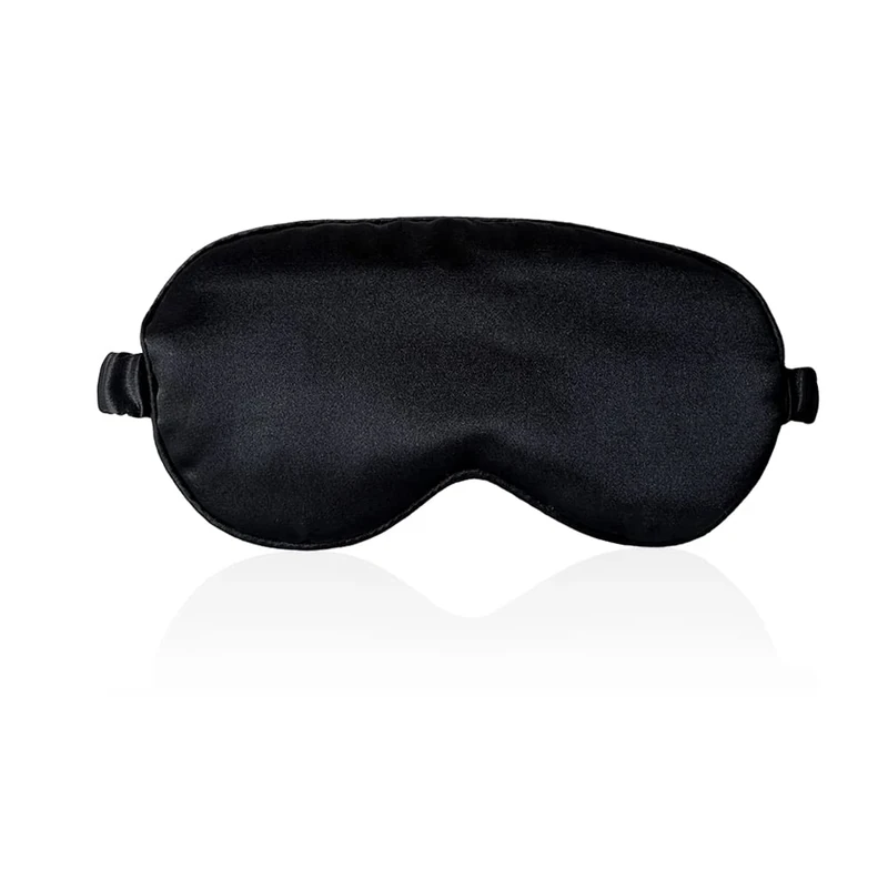ECHOLLY Sleep Mask 100% Mulberry Silk Eye Mask, Blinder for Total Blackout & Zero Pressure,Eye Mask for Sleeping with Travel Pouch & 2 Ear Plugs for Side Sleepers, Men & Women(Black)