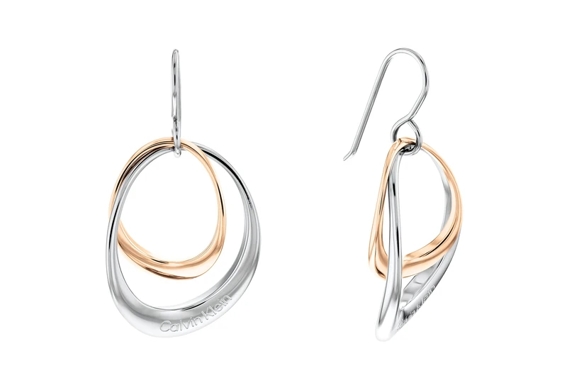 Calvin Klein Women's WARPED RINGS Collection Dangle & Drop Earrings in Two-Tone - 35000003
