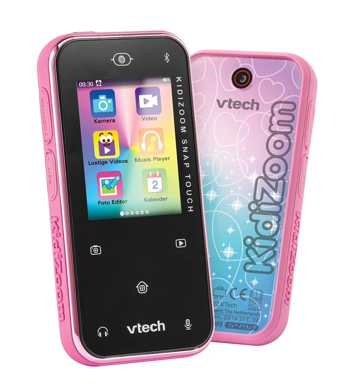 Vtech 80-549254 KidiZoom Snap Touch Pink Children's Camera, Multi-Coloured