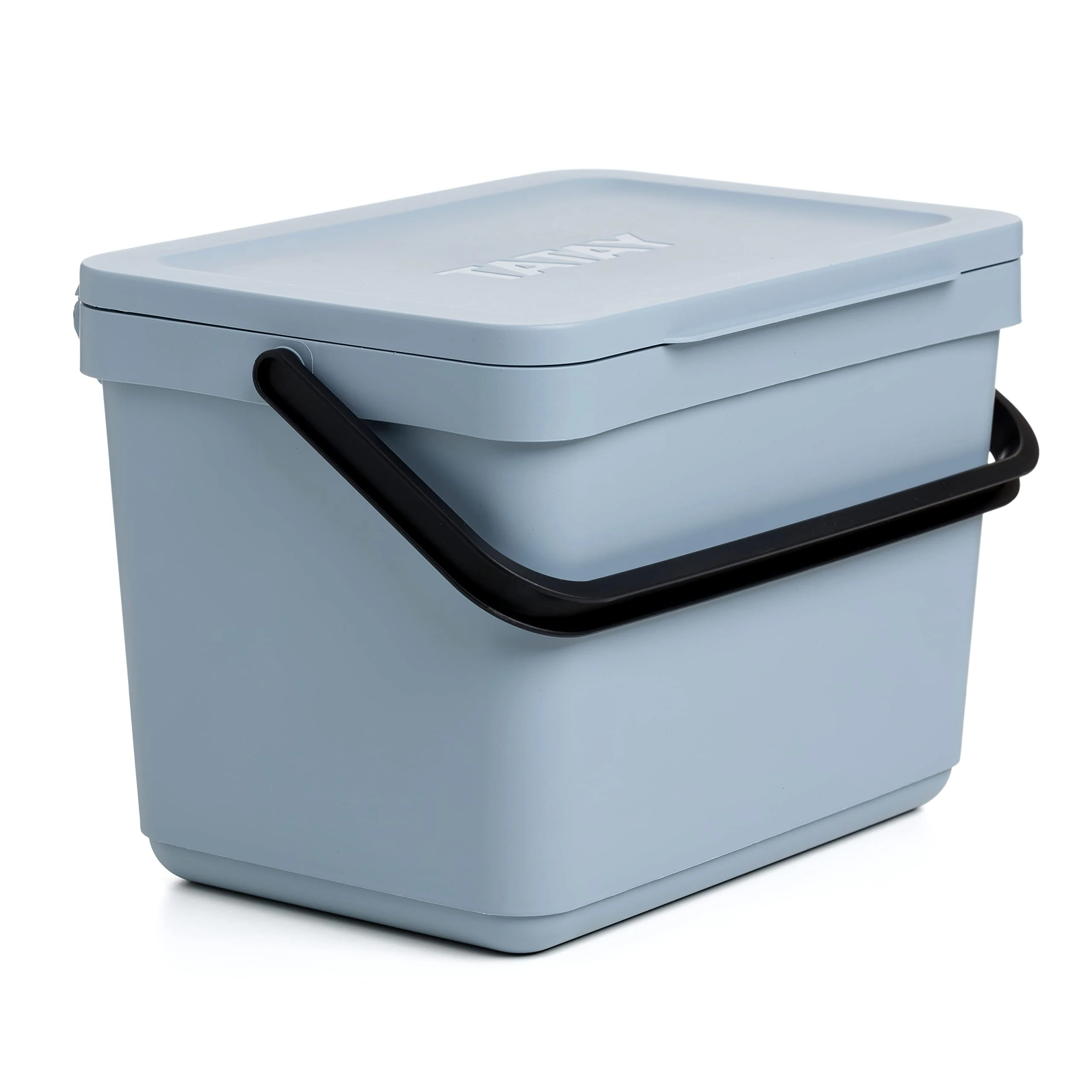 TATAY Kitchen Food Waste Caddy 6L | Organic Bin Smart Without Bracket | Compact and Functional Design | Made from 100% Recycled Materials | 26.5x20.5x18.5 cm, Colour Blue