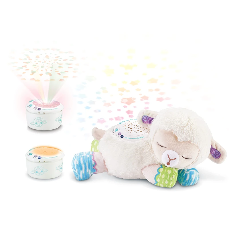 Vtech Baby 3-in-1 Starlight Sheep - Cuddly Music Box Sleep Aid with Light Projector, Music and Sounds - For Children from Birth
