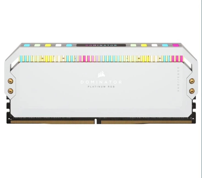 Corsair DOMINATOR PLATINUM RGB DDR5 64GB (2x32GB) 5200MHz C40 Intel Optimised Desktop Memory (Onboard Voltage Regulation, Patented CORSAIR DHX Cooling, 12 Ultra-Bright CAPELLIX RGB LEDs) Black
