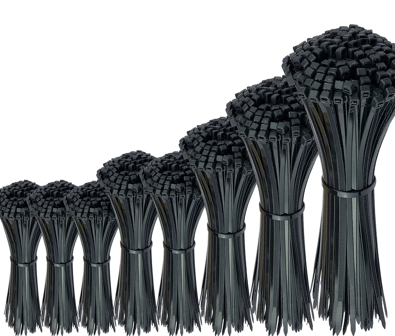 Oksdown 750 Pack Black Nylon Cable Ties Mixed Pack Heavy Duty Strong Variety Self Locking Plastic Zip Tie Wraps Assorted Sizes 100/150/200/250/300mm Length 4/6/8/10/12 Inch, 2.5/3.6/4.8mm Width