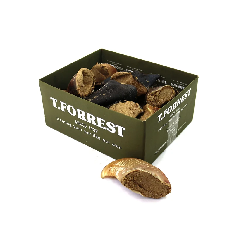 T.Forrest British Meat Filled Hooves for Dogs (20 Pack) - 100% Natural, Long-Lasting & Low-Fat Treats