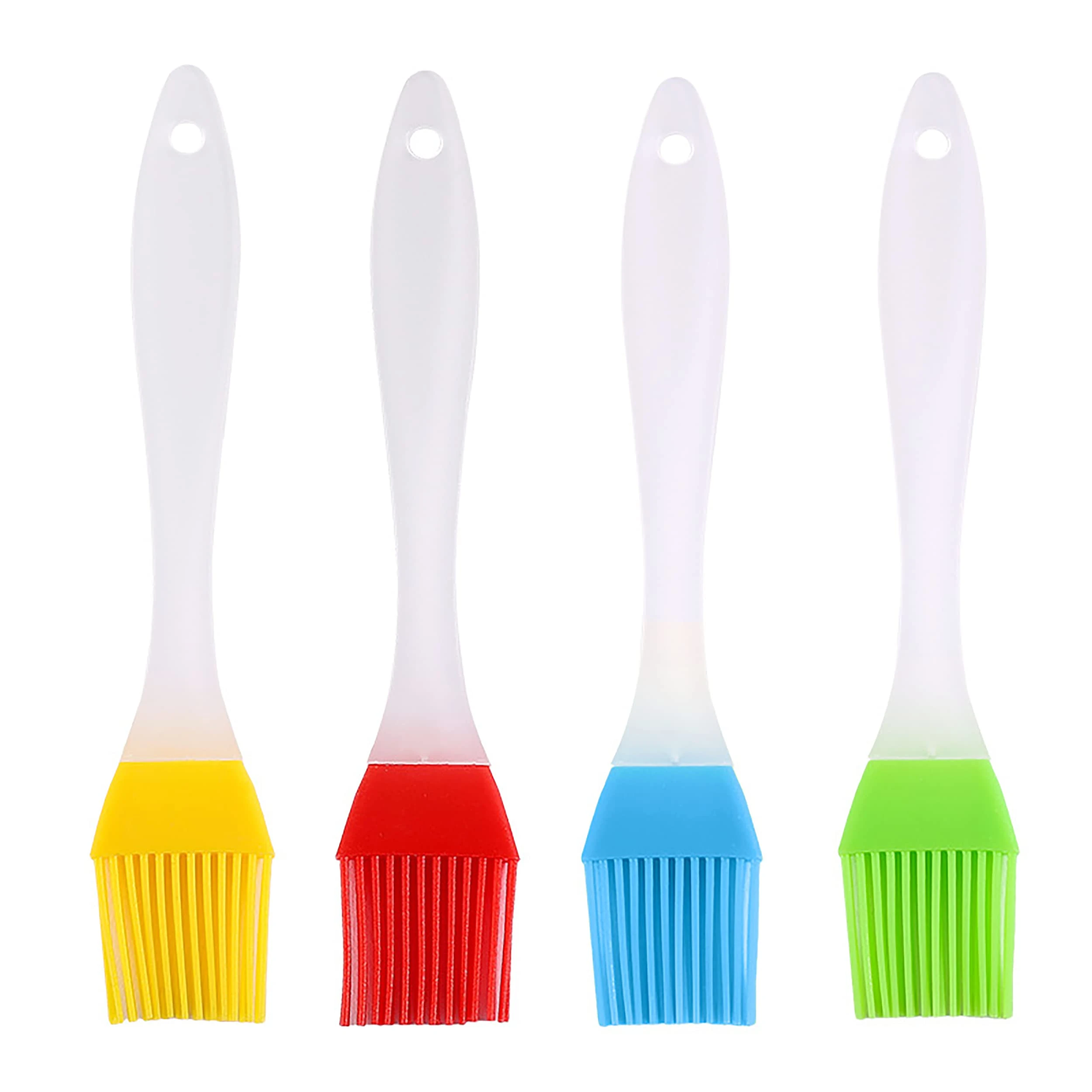 4Pcs Bright Color Basting Brush for Baking, Cooking, BBQ, Pastry, Grilling - Heat Resistant Silicone