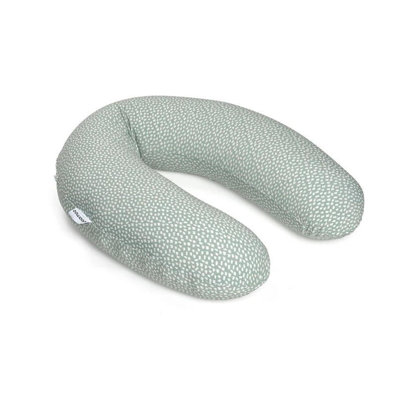 Doomoo Buddy Pregnancy Pillow - Adaptable for Breastfeeding, Maternity Pillow for Support, Organic Cotton, OEKO-TEX Certified - Cloudy Khaki