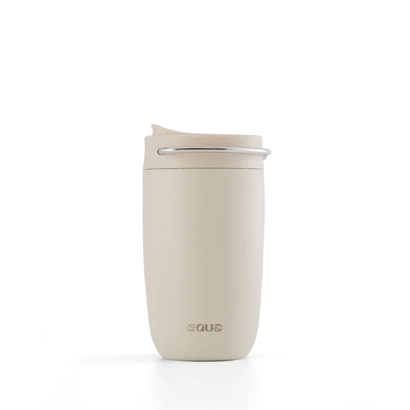 EQUA Thermal Mug 300 ml, Stainless Steel, Double Insulated, Hot for up to 4 Hours, 100% Leak-Proof, Grey