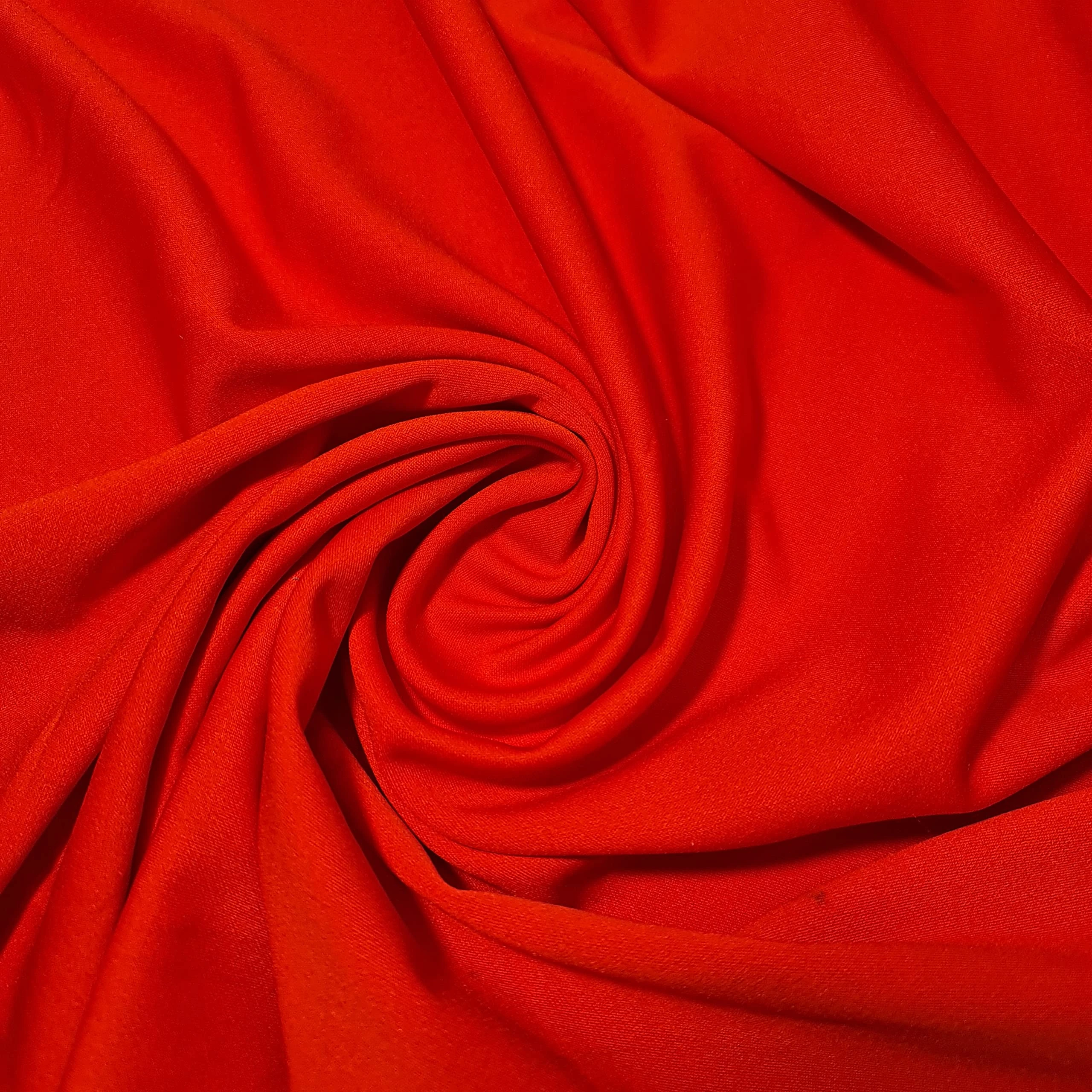 Elastane 4-Way Stretch Nylon Light Weight Spandex Dancewear Swimwear ITY Fabric 58" (RED, 1 Meter)