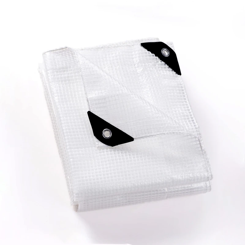 GUARD SHIELD Clear White Tarp Heavy Duty 10x20 Feet Waterproof for Greenhouse Outdoor Garden Poly Cover UV Resistant 3x3 Weave 10mil