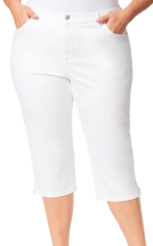 Gloria Vanderbilt Women's Amanda Capri Jean, Vintage White, 24 Plus