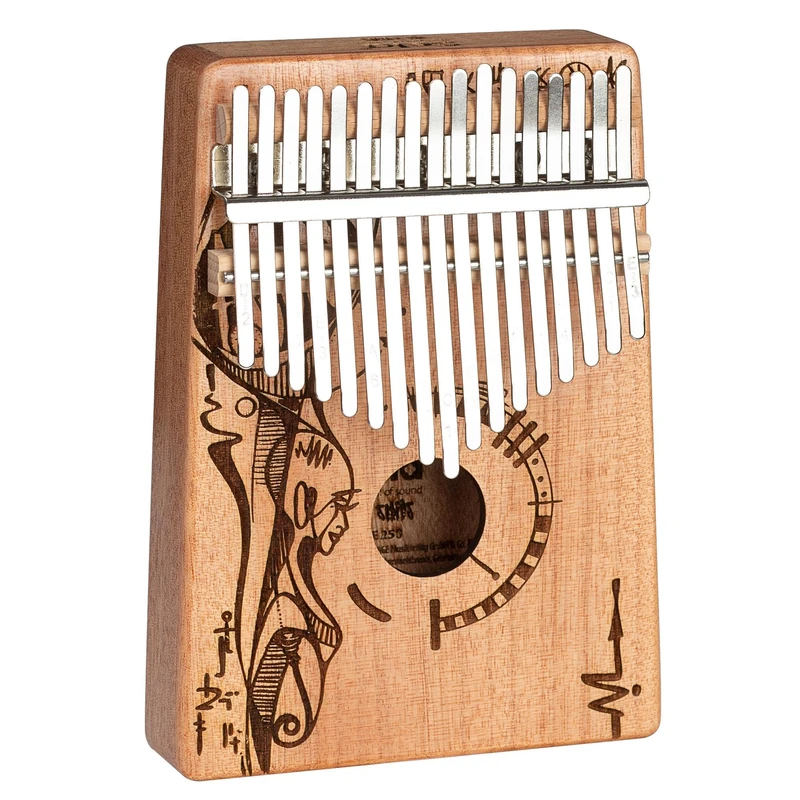 Art Series Kalimba 17 Peaceful Mind Mahogany with Bag and Tuning Hammer