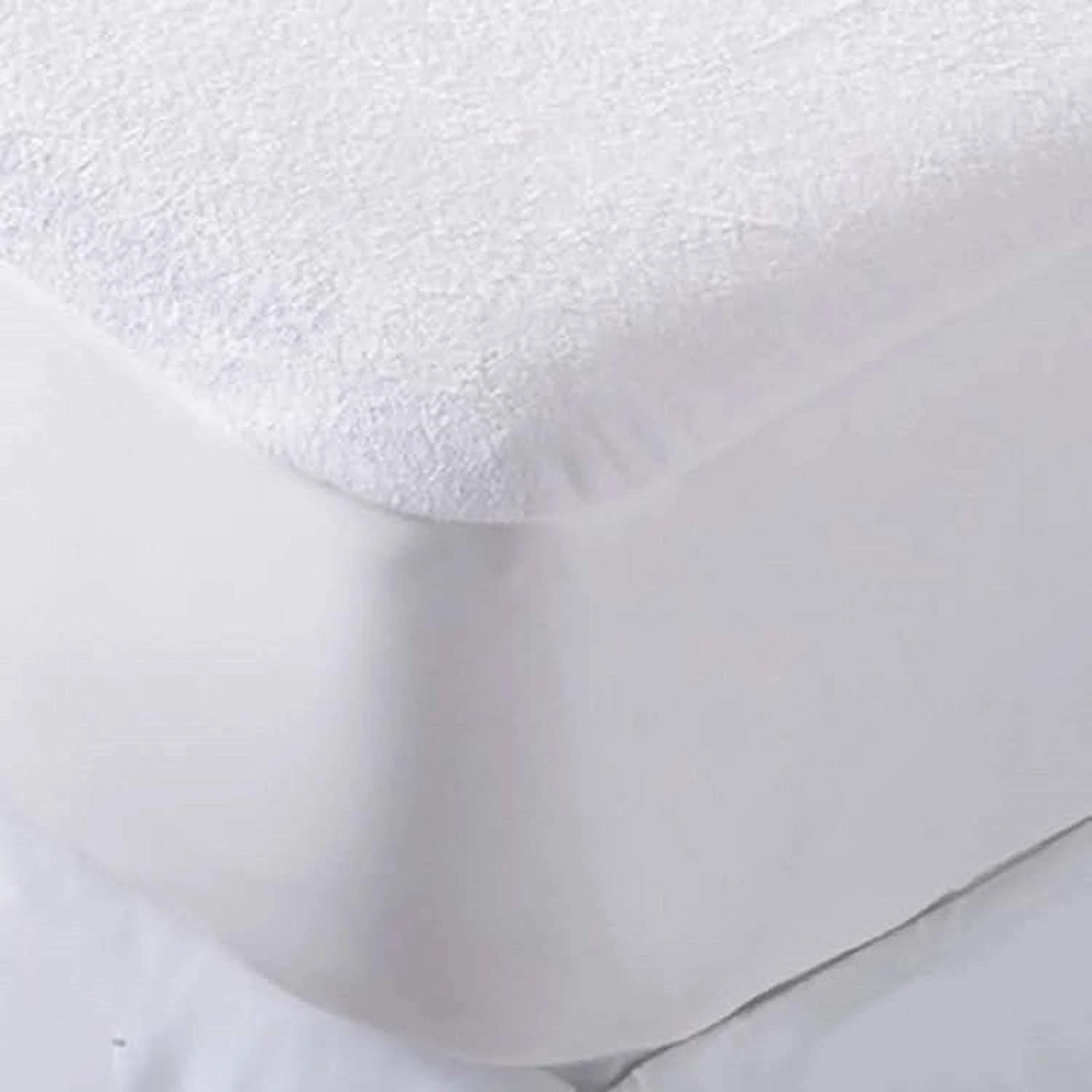 Sasma Home - Waterproof Crib Mattress Protector - Cotton Rich - Hypoallergenic, Anti Dust, Anti Mite Suitable for Next2Me Mattress White