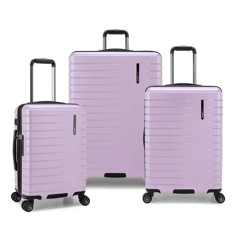 Traveler's Choice Archer Polycarbonate Hardside Spinner Luggage Set, Light Purple, 3-Piece Set, Archer Polycarbonate Hardside Spinner Luggage Set