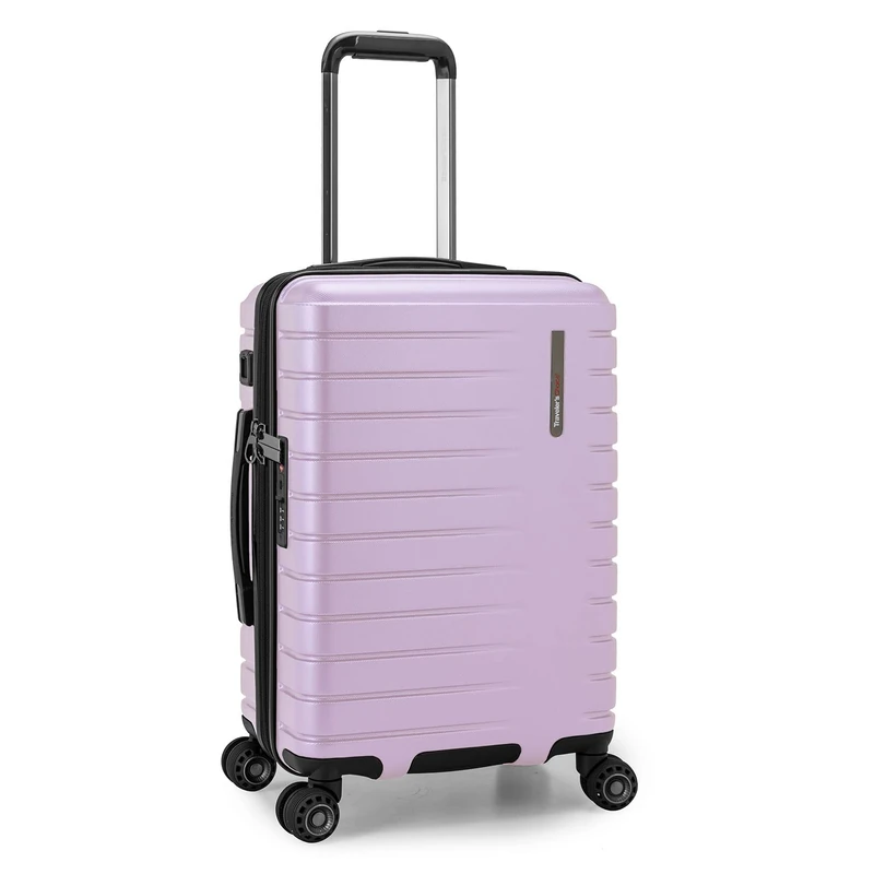 Traveler's Choice Archer Polycarbonate Hard Shell Luggage Set, Purple, 21" Carry-On, Shield-98 Technology
