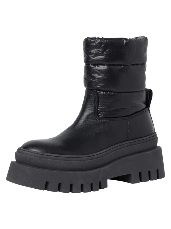 TAMARIS Women's 1-1-26939-39 Fashion Boots, Black Leather, 40 EU , 6.5UK