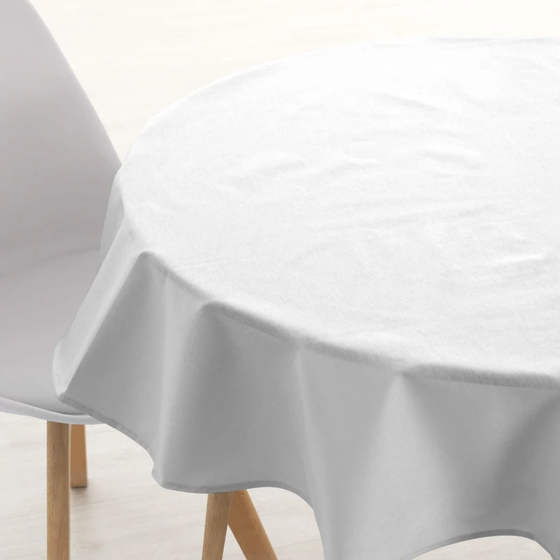 BELUM | Round Tablecloth Diameter 180 Resinated Stain Resistant Levante 103, Tablecloth Cotton Fabric