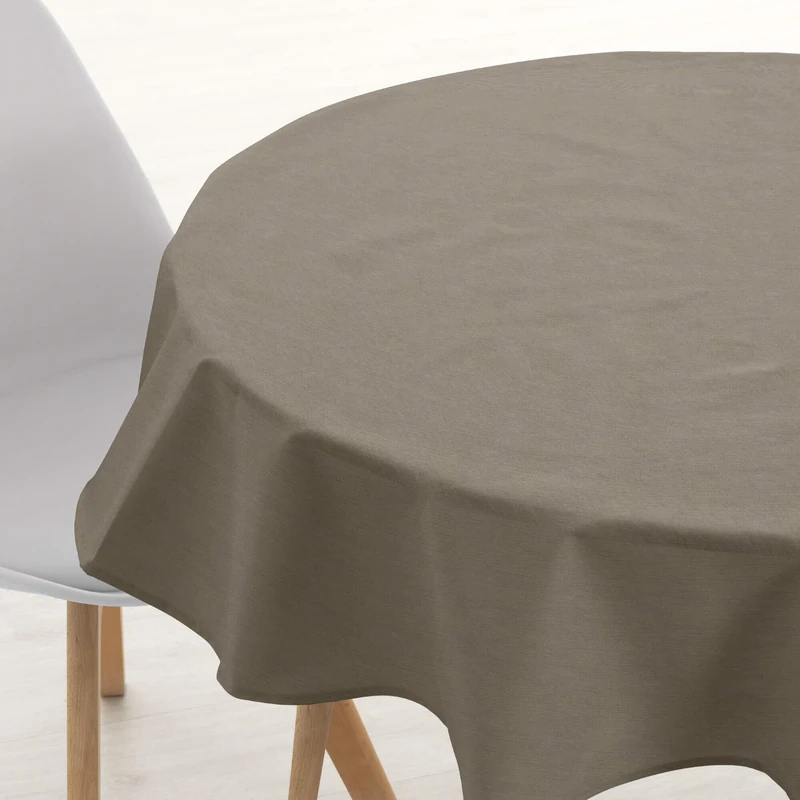 BELUM | Round Tablecloth Diameter 180 Resinated Stain Resistant Rhodes 91, Tablecloth Cotton Fabric