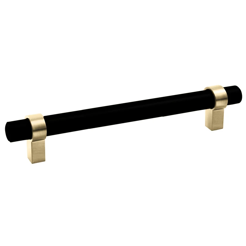 Design House 189423-BGD Emery Cabinet Pull, 5-Pack, 5-1/16", 128CC, Matte Black and Satin Gold