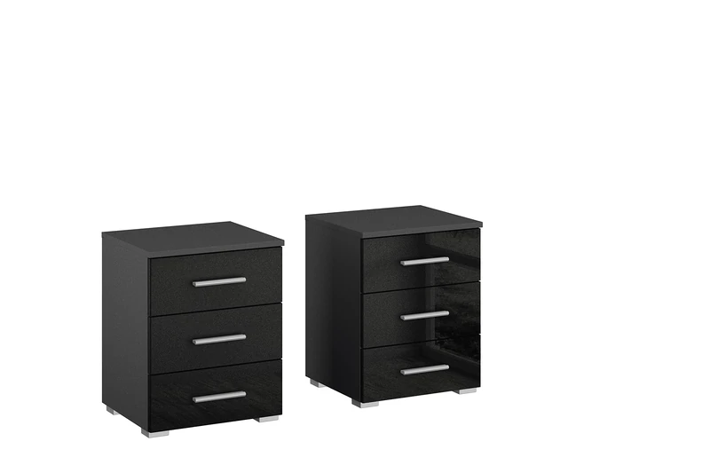 Rauch Möbel Bedside Table, Engineered Wood, Gray, 52x36x40 cm