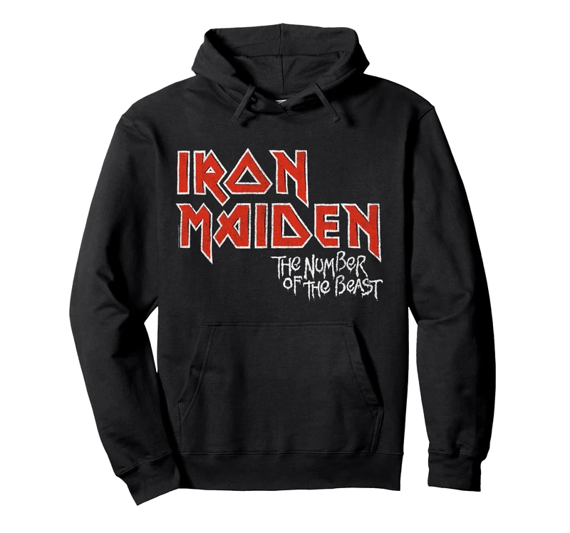 Iron Maiden_Vintage Stacked NOTB Logo Pullover Hoodie