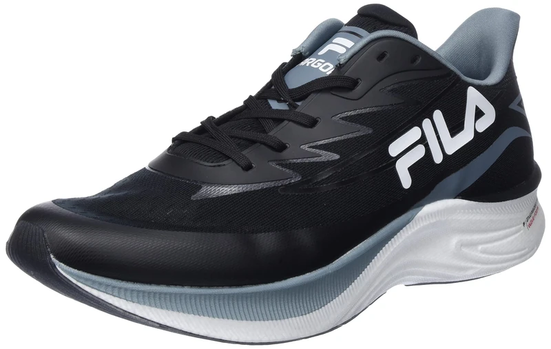 FILA Men's Argon Running Shoes, Black Phantom, 10.5 UK
