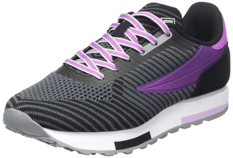 FILA Women's RETRONIQUE 22 K wmn Sneaker, Black-Purple Orchid, 7 UK
