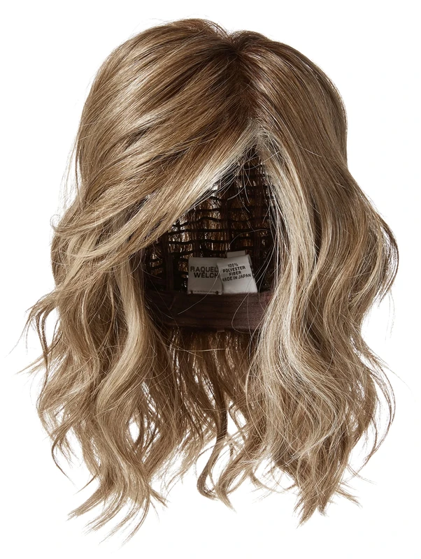 Raquel Welch Editor's Pick Layered Shoulder Length Bob Wig by Hairuwear, Large Cap Size, SS10/22 Iced Cappuccino