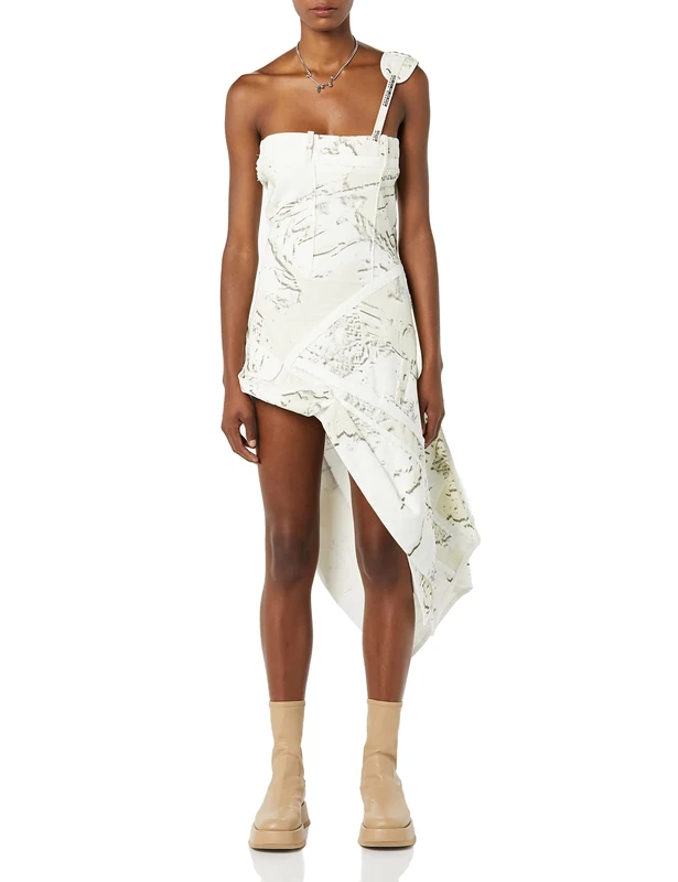 maison blanche All Gender Suit-Dress, Grey and Green Print, 2