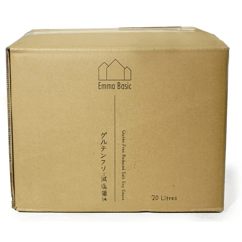 Emma Basic Gluten Free & Reduced Salt Soy Sauce 20 Litre | Umami | Reduced Salt | No Additives | Food service | Restaurant size