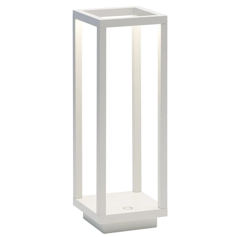 Zafferano, Home Pro Lamp, Rechargeable and Wireless Table Lamp with Touch Control, Suitable for Living Room and Outdoor, Dimmer, 3000K, Height 29.5cm, White