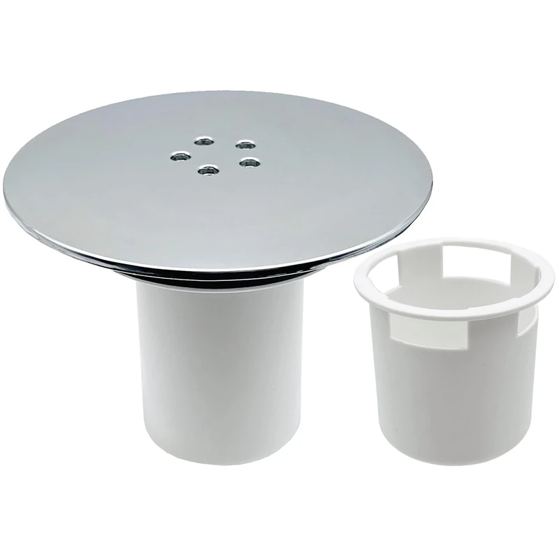 Shower Drain Cover, Chrome Shower Trap Cover Replacement, 90mm / 115mm Shower Plughole Cover, Removable Top Shower Waste Cover, Shower Tray Plug Hole Cover, Shower Tray Drain Cover Fast Flow