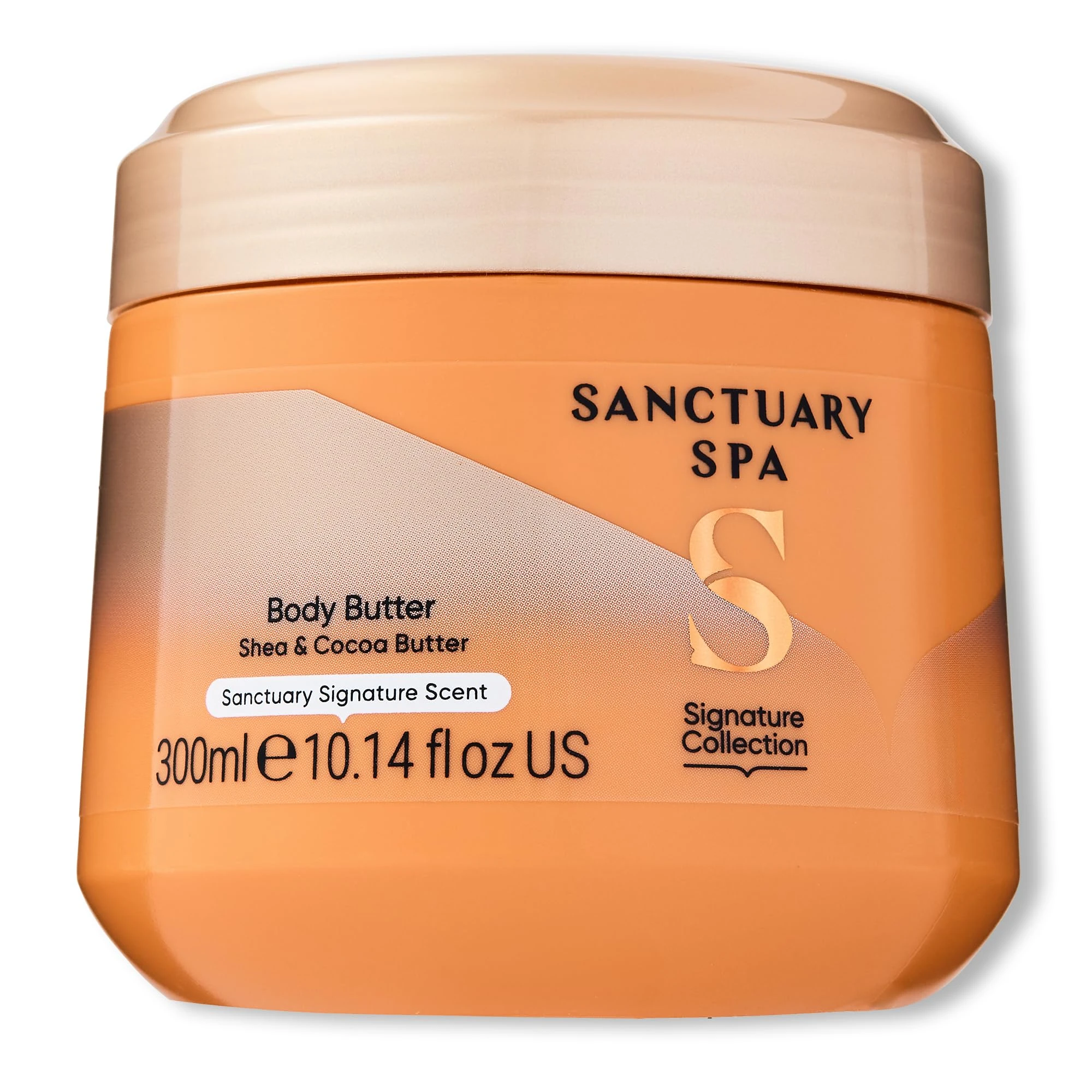 Sanctuary Spa Body Butter Women, No Mineral Oil, Cruelty Free & Vegan Cocoa Butter & Shea Butter Moisturiser, 300ml