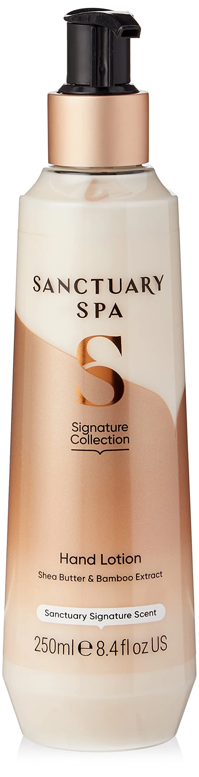 Sanctuary Spa Shea Butter Hand Lotion, No Mineral Oil, Cruelty Free and Vegan Hand Cream Moisturiser for Dry Skin, 250ml