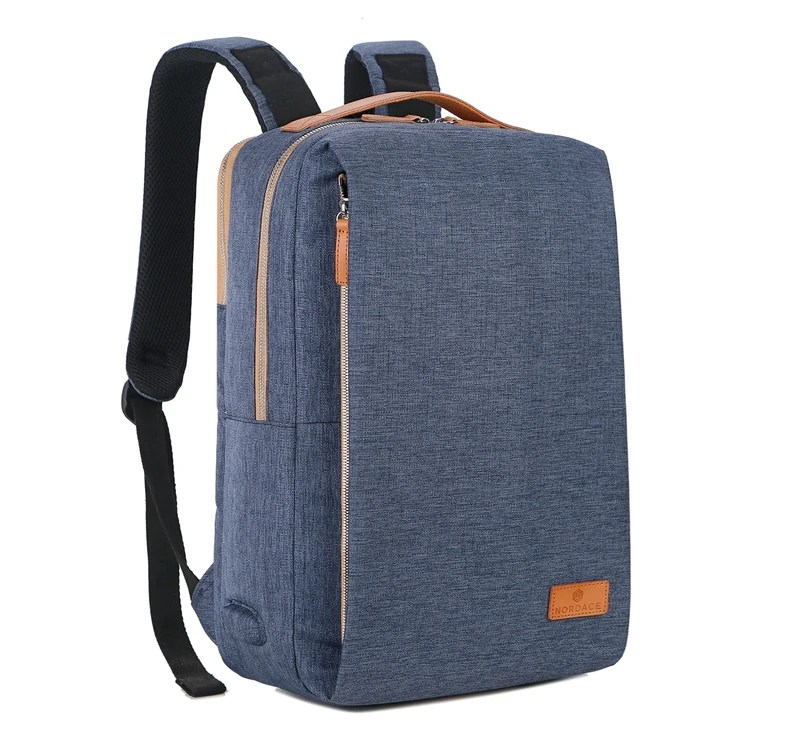 Nordace Siena - 15.6 Inch Laptop Backpack for Men & Women with USB Charging Port, Waterproof - Daily, Travel, or Work, Blue, 19L, Travel Backpacks
