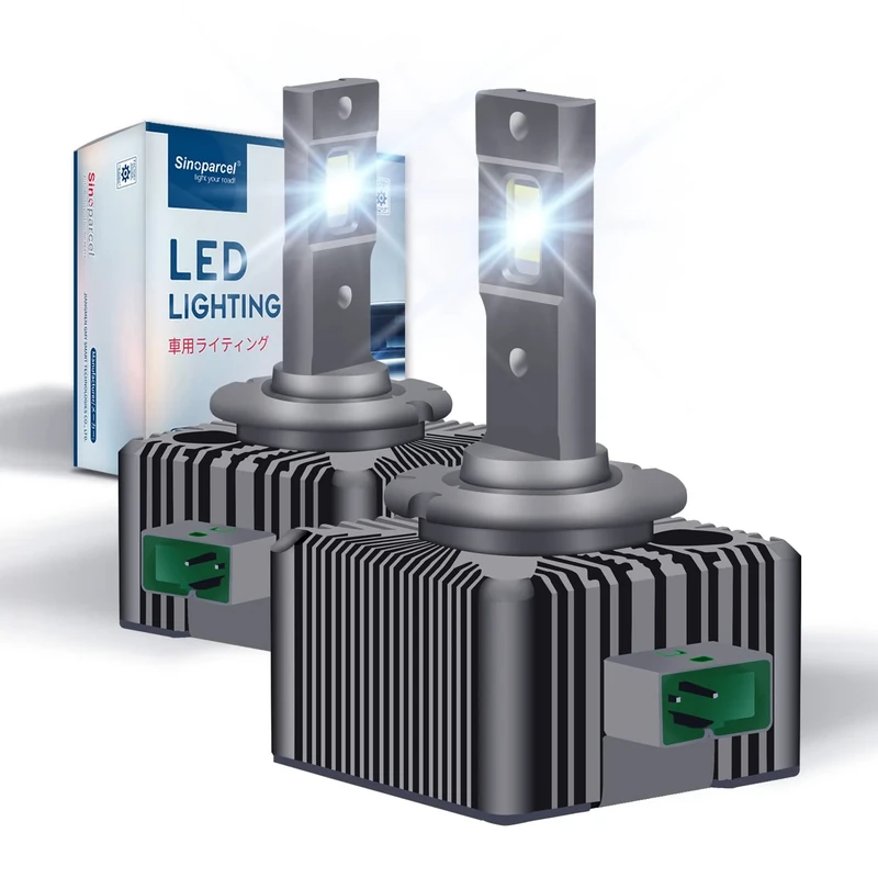 Sinoparcel D3S/D3R LED Headlight Bulb -2 Years Warranty- 6000K 42V High Low Beam Xenon HID Replacement Lights -Pack of 2-Compatible with 66340 42403 42302 66340XNL