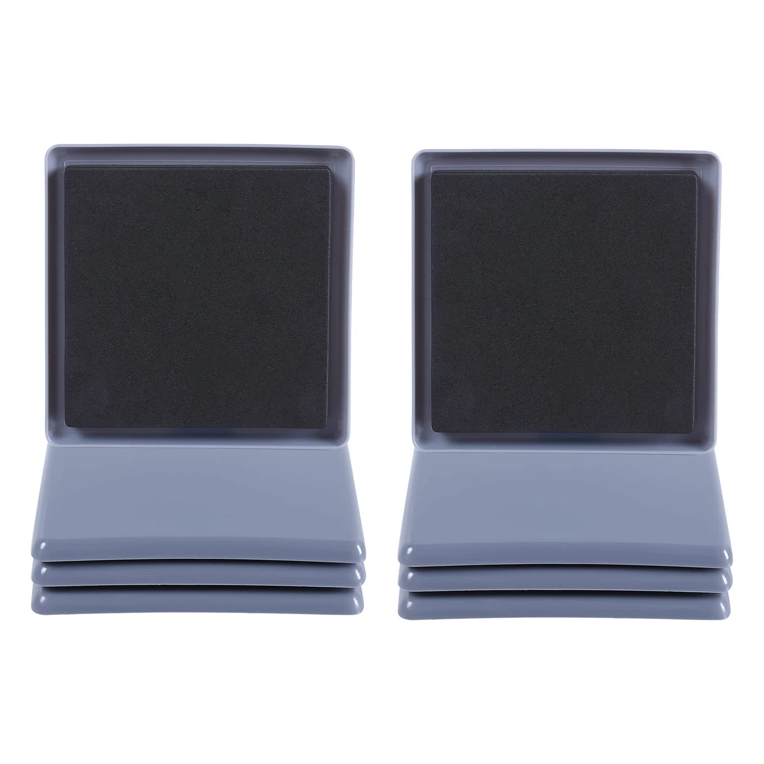 Ezprotekt Carpet Protector Sliders, 5 Inch Square Movers - Reusable Furniture Moving Pads, Heavy Appliance Sliders - Light Blue (8 Pack)