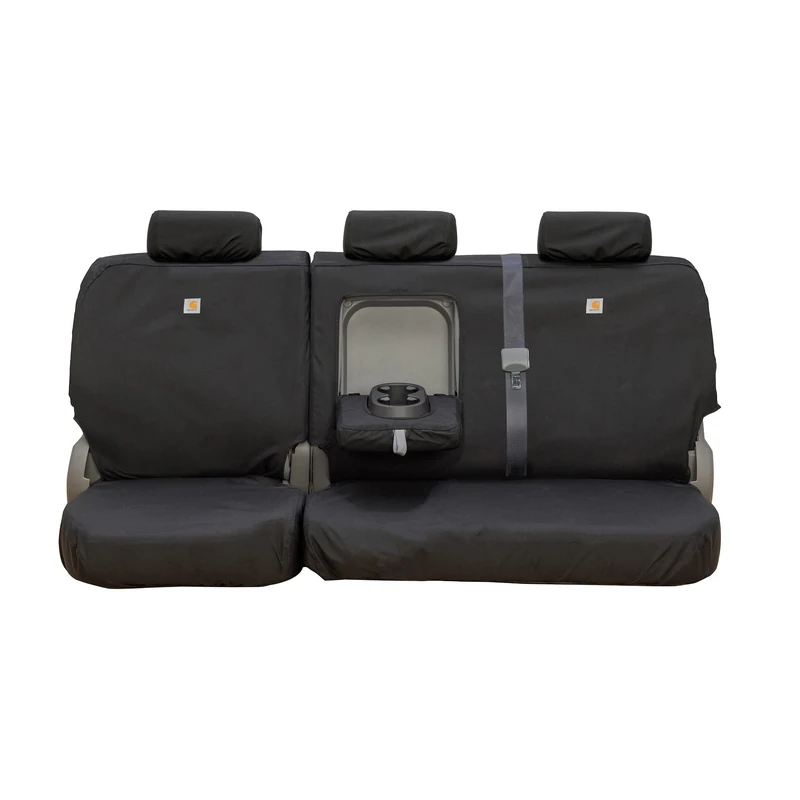 Covercraft Carhartt Super Dux SeatSaver Custom Seat Covers | SSC8396COBK | 2nd Row 60/40 Bench Seat | Compatible with 2011-2018 Ram 1500, 2019-2022 Ram 1500 Classic, 2011-2022 Ram 2500/3500 | Black