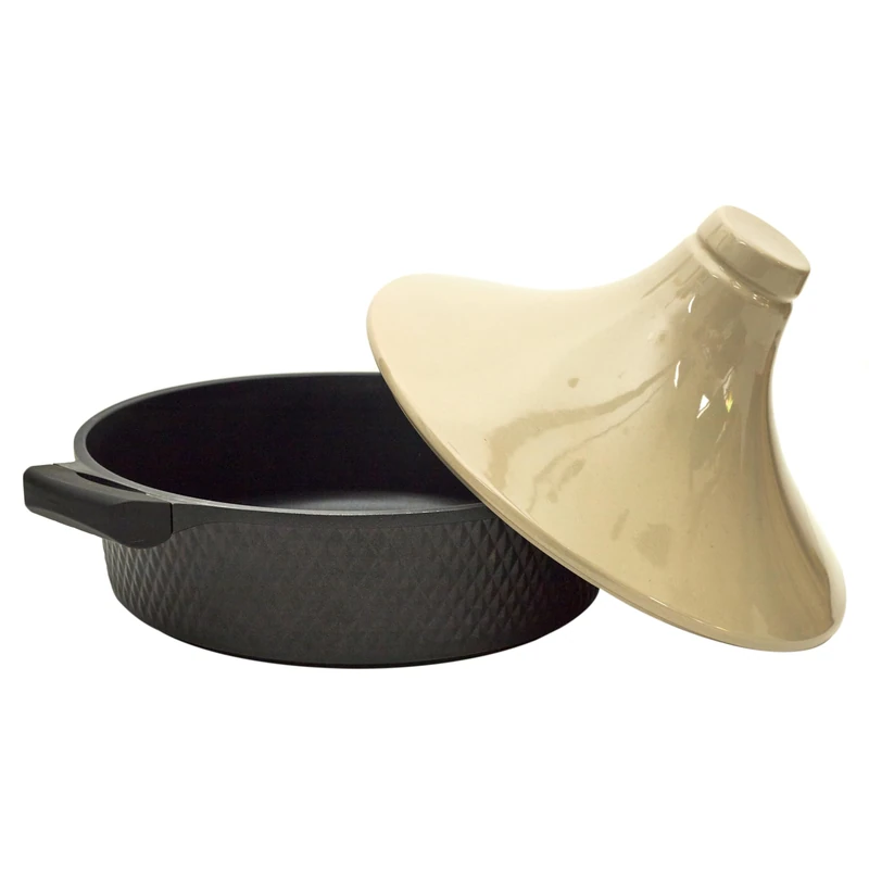 COOK CONCEPT - KC2580 - Induction Tagine Cast Aluminium Round Vitro-Ceramic - Non-Stick Coating